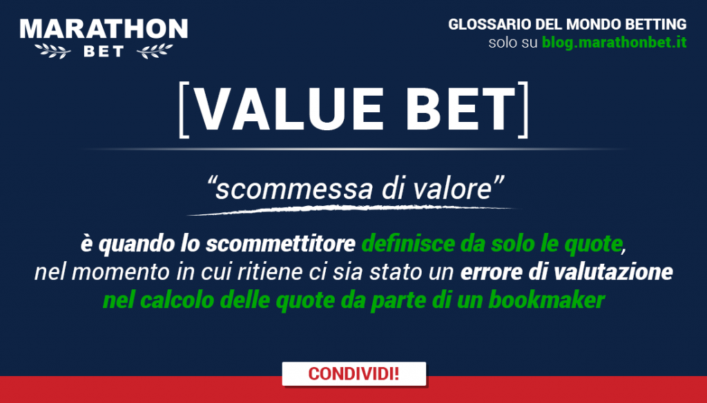 value bet scommesse significato