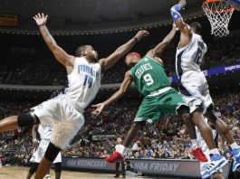 Rajon Rondo in azione con i Celtics