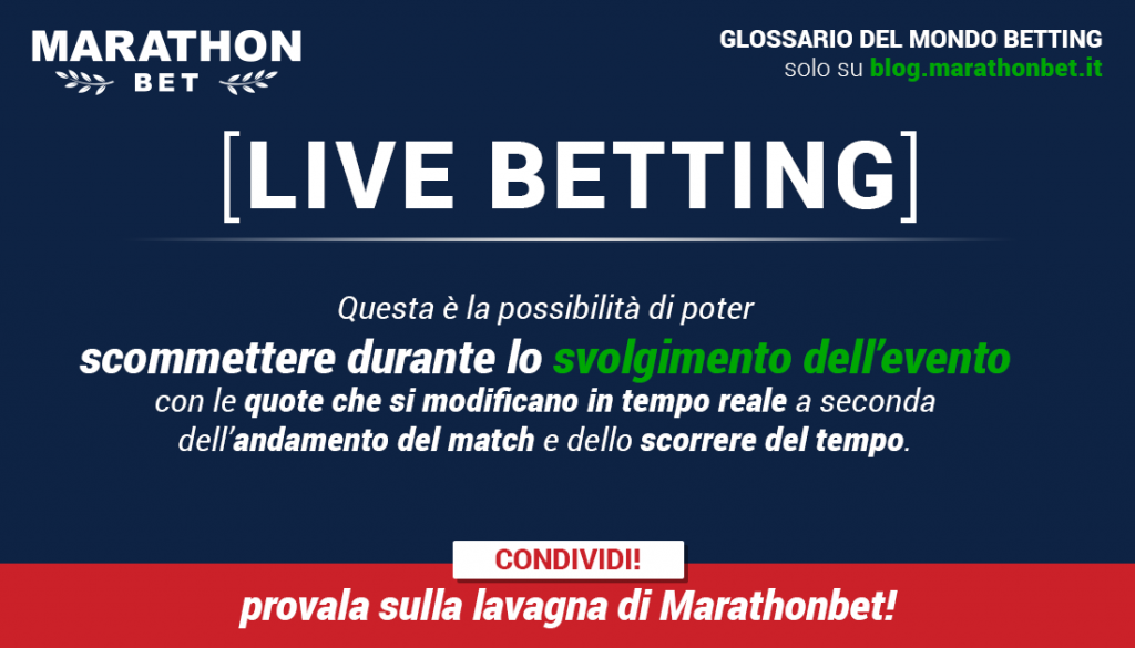 Glossario Scommesse Calcio: Live Betting