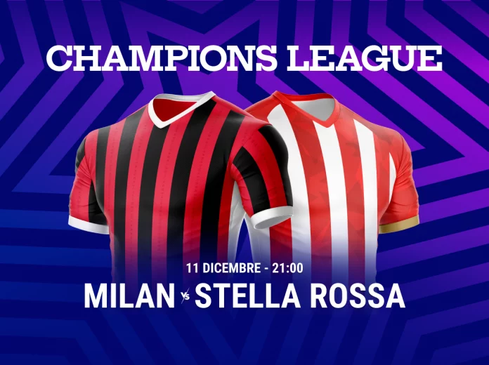 Pronostico Milan Stella Rossa Sesta Giornata Champions League 2024-2025